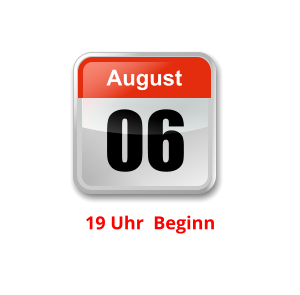 06 August Unser nächster Clubabend:          19 Uhr  Beginn   Jugendclub